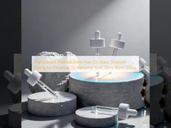 Διαφανές Ματ Μαύρο Μπουκάλι Σταγονόμετρο Λαδιού Μαλλιών από Γυαλί για Αιθέριο Έλαιο Άρωμα 15ml 30ml 50ml 100ml