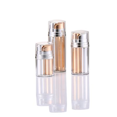 2 X 10 ml πλαστική φιάλη χωρίς αέρα 20 ml διπλής σωλήνας φιάλες αντλίας χωρίς αέρα Φιάλες καθαρισμού δέρματος