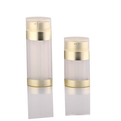 Χωρίς αέρα μπουκάλι 30ml 60ml Διπλό θάλαμο πλαστικό καλλυντικό δοχείο ODM Vakuum Cosmetic Flask