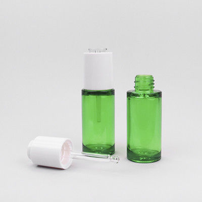 30 ml Διαφανή πράσινα μπουκάλια σταγονιδίων για καλλυντικά για αιθέρια έλαια