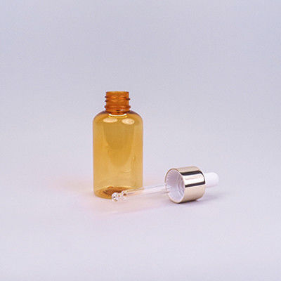 Ελαφρύ 60 ml μπουκάλι σταγονιδιακής συσκευής Amber PET για φροντίδα του δέρματος και υγρά σκευάσματα