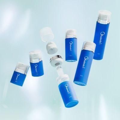 Μπουκάλι χωρίς αέρα 30ml 50ml 80ml 00ml 150ml 200ml πλαστικό μπουκάλι χωρίς αέρα PP μπουκάλι χωρίς αέρα σετ με 10 κεφαλές αντλίας